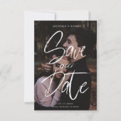 penseelscriptfoto De datum-Kaart opslaan Kaart (Voorkant)