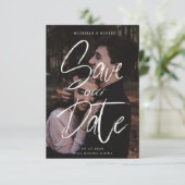 penseelscriptfoto De datum-Kaart opslaan Kaart (Staand voorkant)