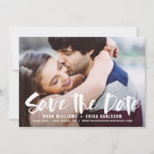 Penseelscriptfoto De datumaankondiging opslaan Kaart (Voorkant)