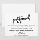 Penseelscriptweddenschap Uitgestelde nieuwe datum Save The Date (Voorkant / Achterkant)