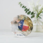 Penseelskunst met kerstversiering in Texas Feestdagenkaart (Staand voorkant)