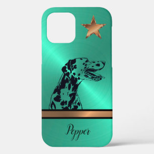 Penseelstaal Gold Star Dalmatian Dog iPhone-draagt Case-Mate iPhone Case