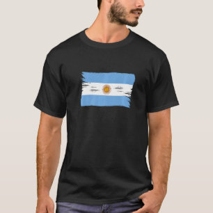 penseelstijl Argentijnse vlag T-shirt