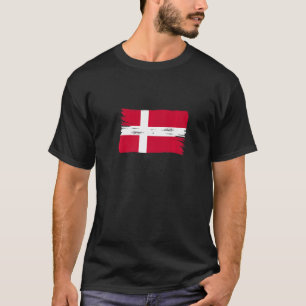penseelstijl Viking Deense vlag Denemarken T-shirt