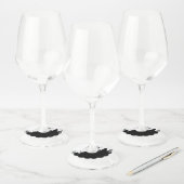 Penseelstreek 10 wijnglaslabel (Set)