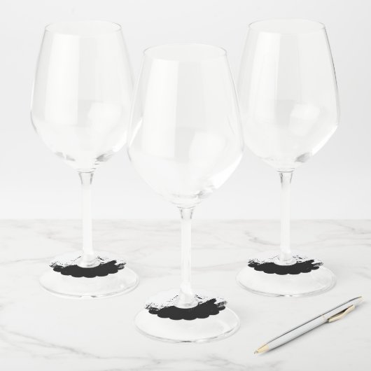 Penseelstreek 10 wijnglaslabel (Set)