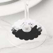 Penseelstreek 10 wijnglaslabel (Dichtbij)