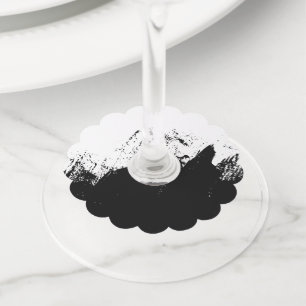 Penseelstreek 10 wijnglaslabel