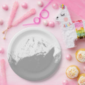 Penseelstreek 11 papieren bordje (Feest)