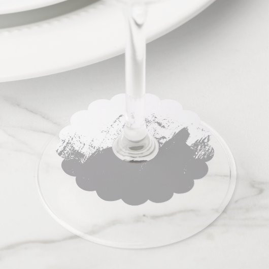 Penseelstreek 11 wijnglaslabel (Dichtbij)