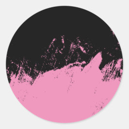 Penseelstreek 4 ronde sticker