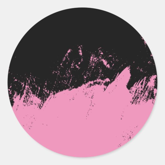 Penseelstreek 4 ronde sticker (Voorkant)