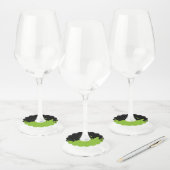 Penseelstreek 5 wijnglaslabel (Set)