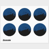 penseelstreek 8 ronde sticker (Vel)
