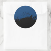 penseelstreek 8 ronde sticker (Tas)