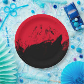 penseelstreek 9 papieren bordje (Feest)