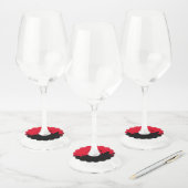 penseelstreek 9 wijnglaslabel (Set)