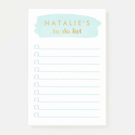 Penseelstreek aangepast om lijst te doen post-it® notes (Voorkant)