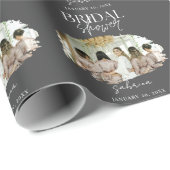 Penseelstreek Aangepaste foto Vrijgezellenfeest gr Cadeaupapier (Rol Hoek)