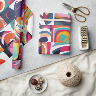 Penseelstreek abstract cadeaupapier