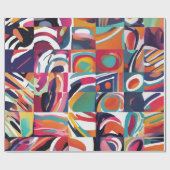 Penseelstreek abstract cadeaupapier (Vlak)