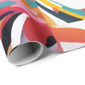 Penseelstreek abstract cadeaupapier (Rol Hoek)