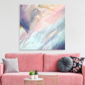 Penseelstreek Abstract Canvas Afdruk (Insitu (Woonkamer))