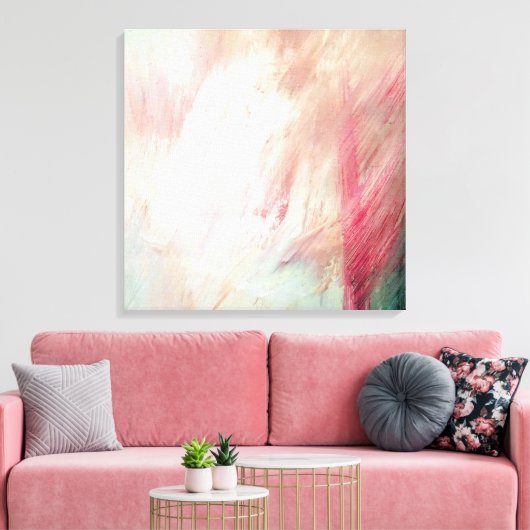 Penseelstreek Abstracte canvasprint Canvas Afdruk (Insitu (Woonkamer))