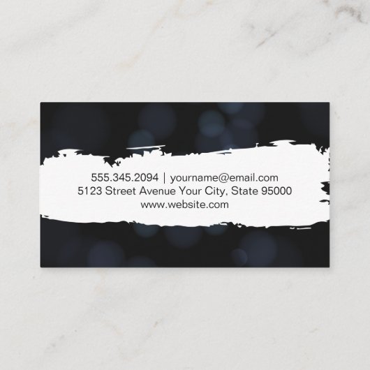 penseelstreek | Bokeh achtergrond Visitekaartje (Achterkant)