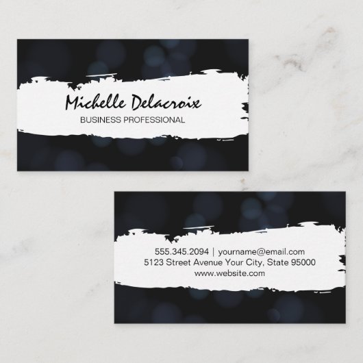 penseelstreek | Bokeh achtergrond Visitekaartje (Voorkant / Achterkant)