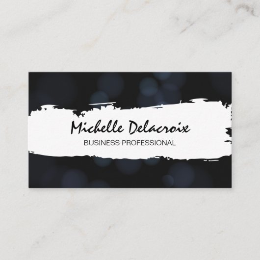 penseelstreek | Bokeh achtergrond Visitekaartje (Voorkant)