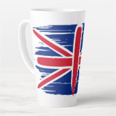 Penseelstreek Britse Union Jack-vlag Latte Mok (Linkerhoek)