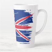 Penseelstreek Britse Union Jack-vlag Latte Mok (Rechts)