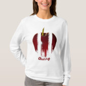 Penseelstreek "Cherry" Fruit T-shirt (Voorkant)