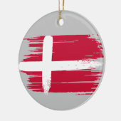 Penseelstreek Denemarken vlag Keramisch Ornament (Links)