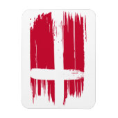 Penseelstreek Denemarken Vlag Magneet (Verticaal)
