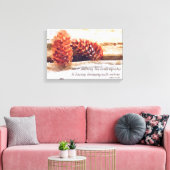 Penseelstreek Dennenkegels Digitale Kunst Canvas Afdruk (Insitu (Woonkamer))