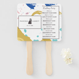 Penseelstreek en silhouet handwaaier