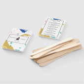 Penseelstreek en silhouet handwaaier (Niet-gemonteerd)