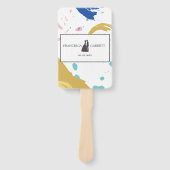 Penseelstreek en silhouet handwaaier (Voorkant)