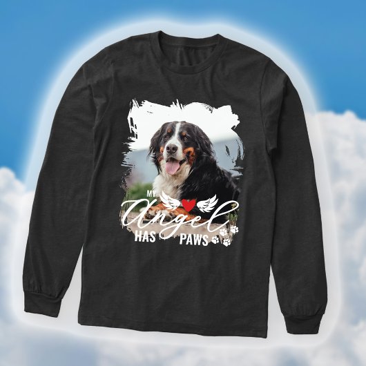 Penseelstreek foto Angel Has Paws Dog Memorial Tri-Blend Shirt