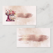 Penseelstreek Glitter Rode Mixer Waterverf Visitekaartje (Voorkant / Achterkant)