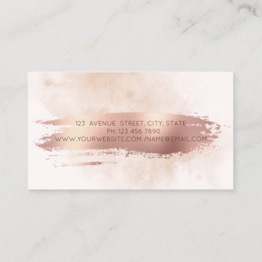 Penseelstreek  handgereedschap Bloemmenger Visitekaartje (Achterkant)