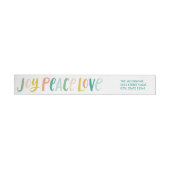 Penseelstreek Joy Peace Love Wraparound Labels (Individueel)
