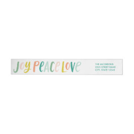 Penseelstreek Joy Peace Love Wraparound Labels