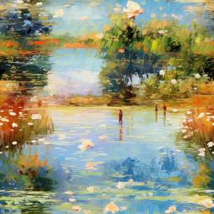 penseelstreek magie canvas afdruk