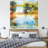 penseelstreek magie canvas afdruk (Insitu (Slaapkamer))