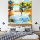 penseelstreek magie canvas afdruk (Insitu (Slaapkamer))