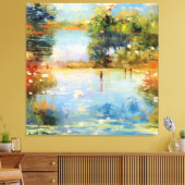 penseelstreek magie canvas afdruk (Insitu (Woonkamer))
