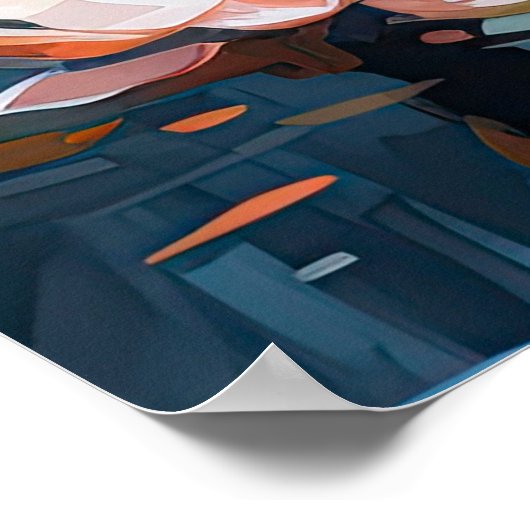 penseelstreek magie poster (Hoek)